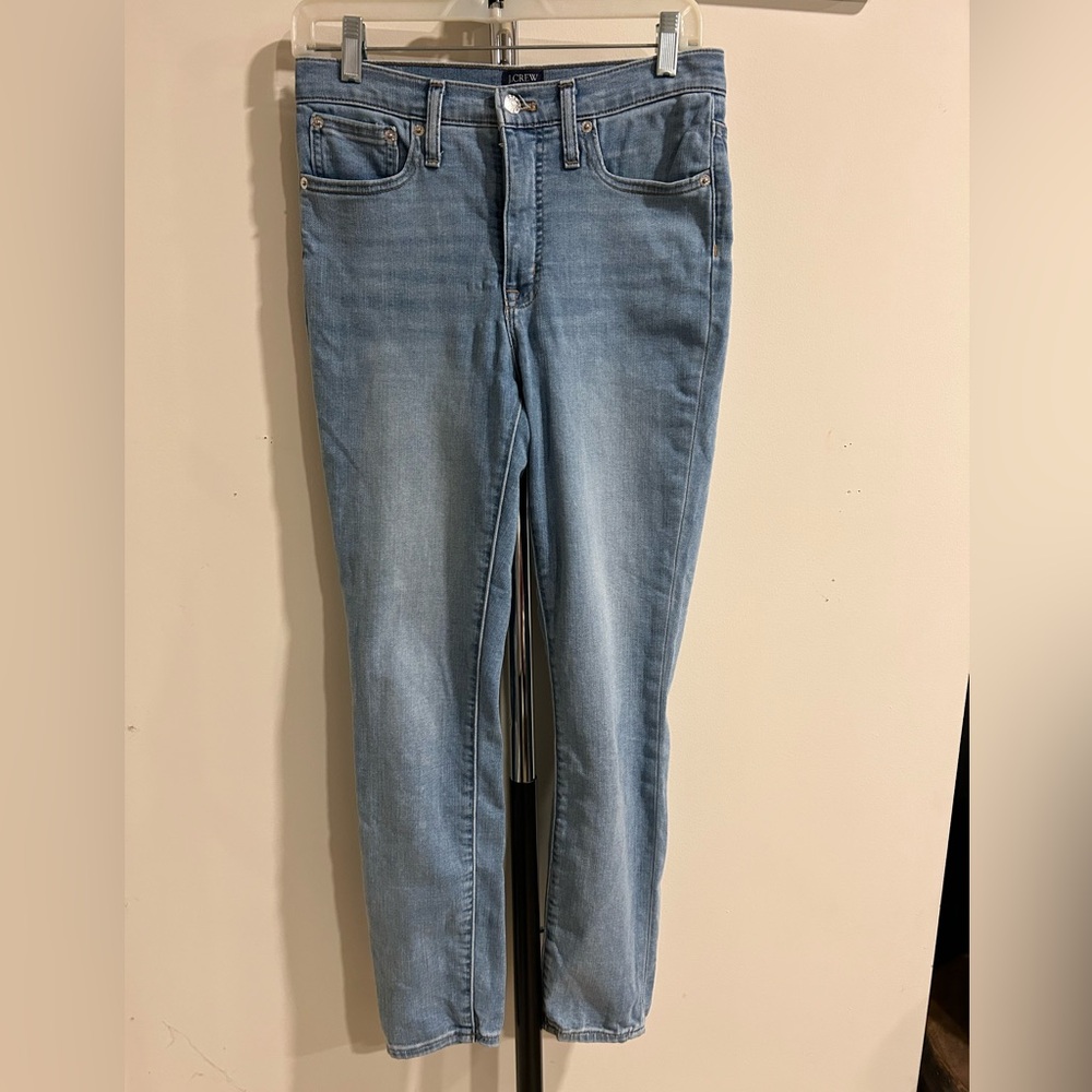 J CREW Women's High Rise Skinny Light Wash Jeans Size 27
